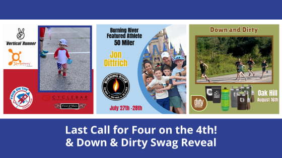 Last Call for Four on the 4th! Meet Jon at Burning River! Down & Dirty Swag Reveal! https://conta.cc/3W8g0U3
